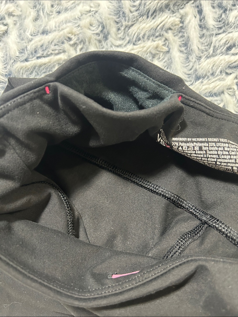 Victoria Sport Black Athletic Leggings with Logos - Picture 5 of 9